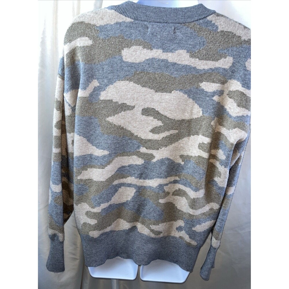 Christian Siriano  New York Women’s Oversized Camouflage Knit Cardigan Sweater M - Picture 4 of 9